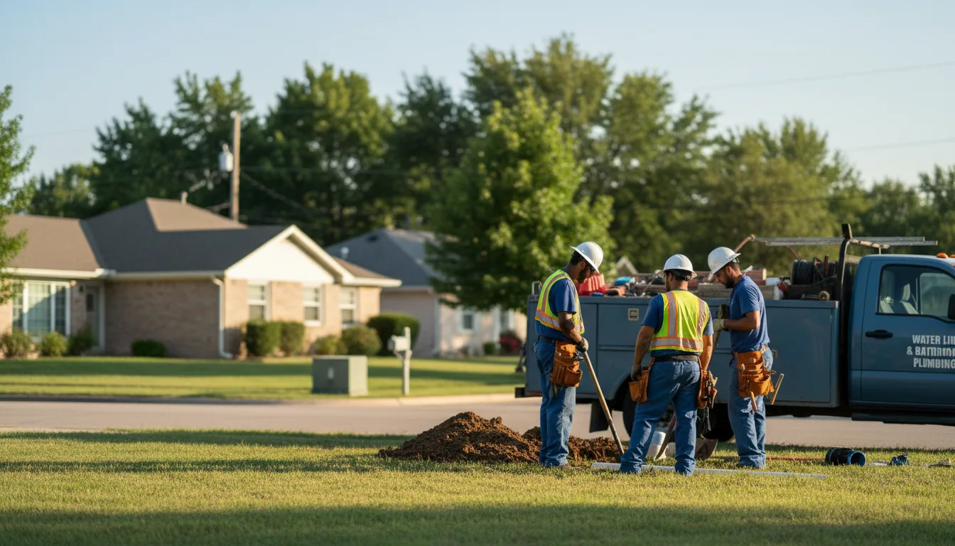 Residential water line and bathroom plumbing service in Rockville, MO
